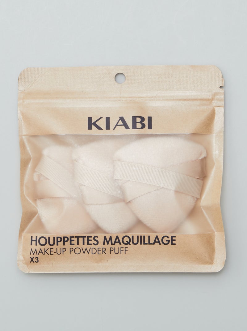 Set di 3 piumini da cipria BIANCO - Kiabi