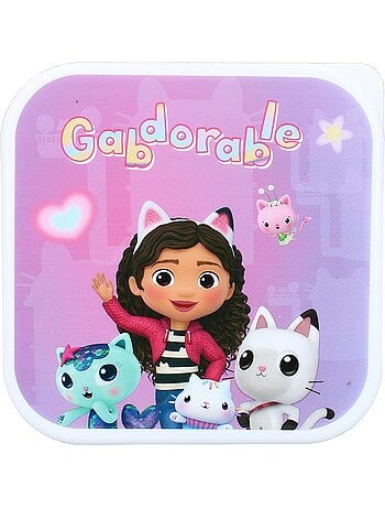Set di 3 portamerenda - Gabby's Dollhouse - Contenitori per pasti - Impilabili
