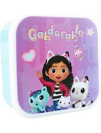 Set di 3 portamerenda - Gabby's Dollhouse - Contenitori per pasti - Impilabili