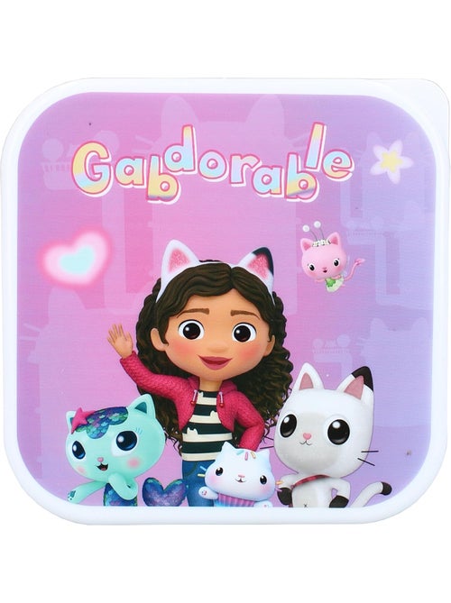 Set di 3 portamerenda - Gabby's Dollhouse - Contenitori per pasti - Impilabili - Kiabi