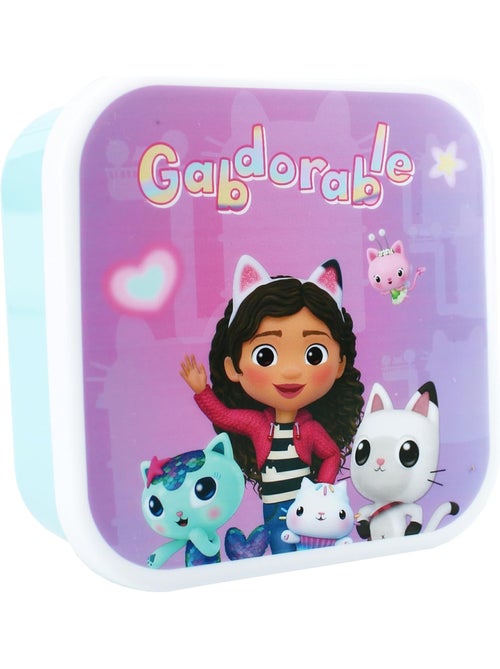 Set di 3 portamerenda - Gabby's Dollhouse - Contenitori per pasti - Impilabili - Kiabi