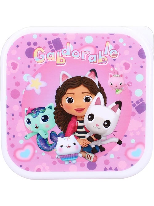 Set di 3 portamerenda - Gabby's Dollhouse - Contenitori per pasti - Impilabili - Kiabi