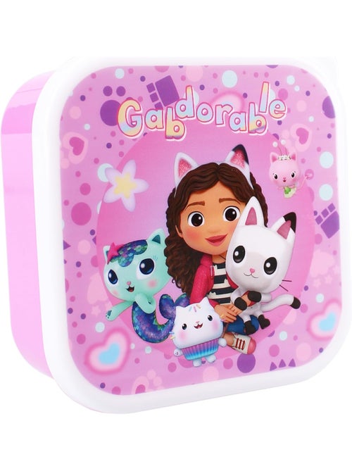 Set di 3 portamerenda - Gabby's Dollhouse - Contenitori per pasti - Impilabili - Kiabi