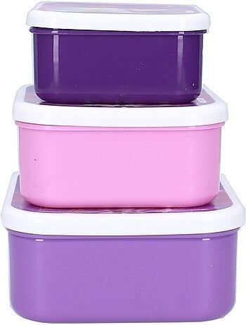 Set di 3 portamerenda - Unicorn Academy - Sophia & Wildstar - Impilabili