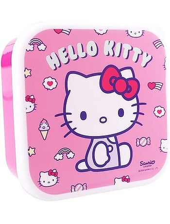 Set di 3 portamerenda per bambini - Hello Kitty – Contenitori per pasti - Impilabili
