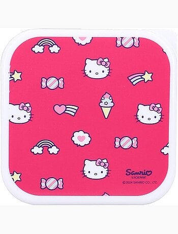 Set di 3 portamerenda per bambini - Hello Kitty – Contenitori per pasti - Impilabili