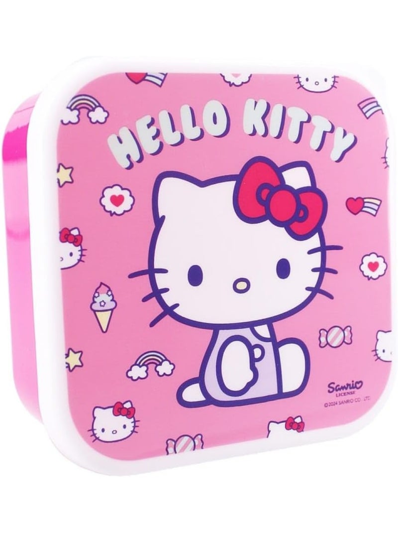 Set di 3 portamerenda per bambini - Hello Kitty – Contenitori per pasti - Impilabili Rosa - Kiabi