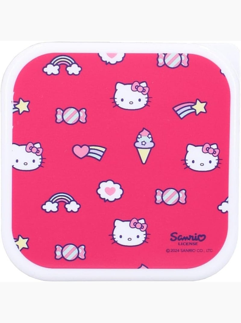 Set di 3 portamerenda per bambini - Hello Kitty – Contenitori per pasti - Impilabili Rosa - Kiabi