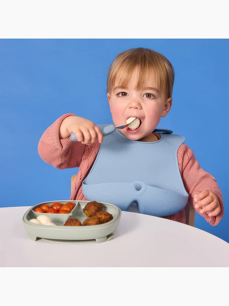 Set di 3 posate ergonomiche in acciaio inox per bambini | b.box | b.box Blu - Kiabi