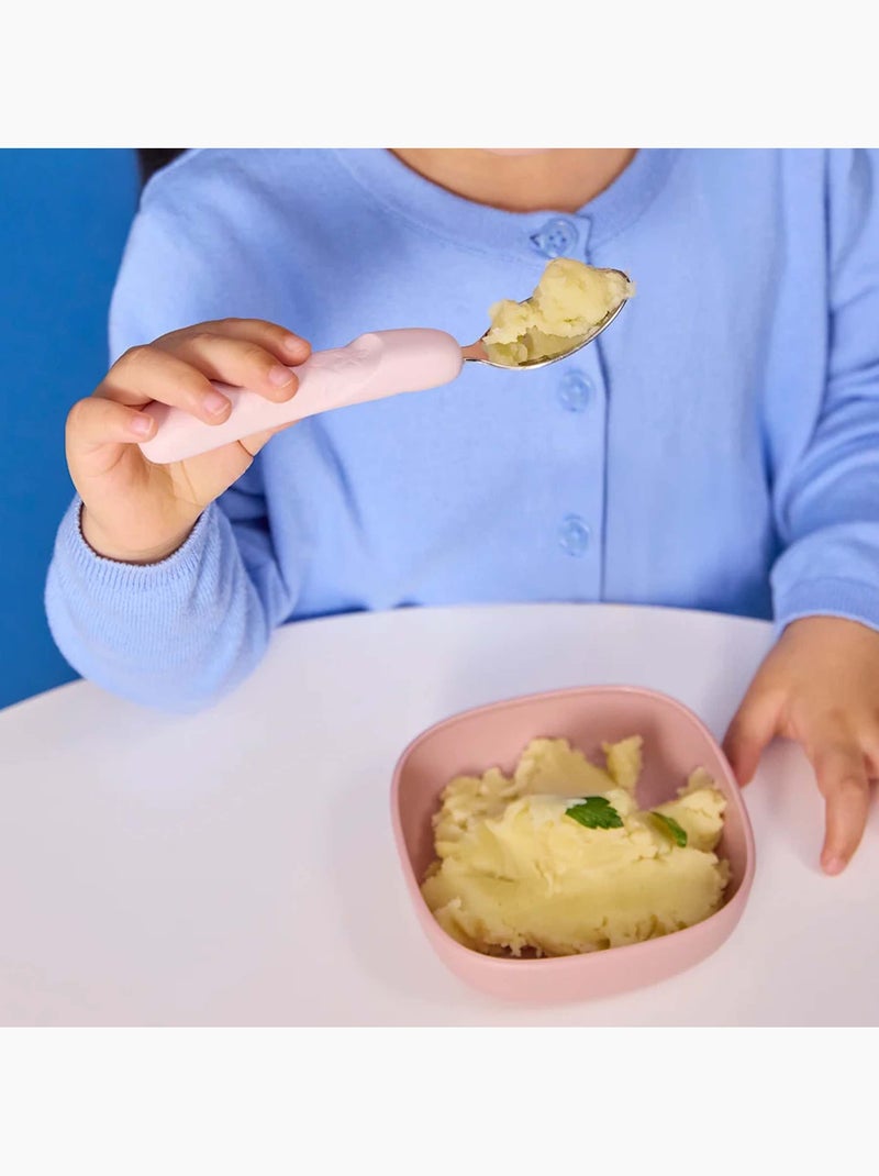 Set di 3 posate ergonomiche in acciaio inox per bambini | b.box | b.box Rosa - Kiabi