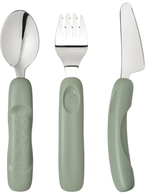 Set di 3 posate ergonomiche in acciaio inox per bambini | b.box | b.box - Kiabi Set di 3 posate ergonomiche in acciaio inox per bambini | b.box | b.box - Kiabi