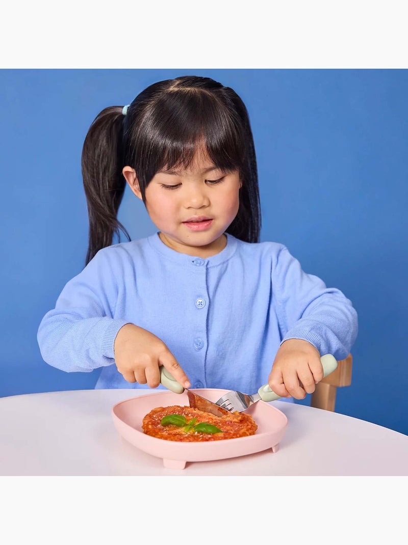 Set di 3 posate ergonomiche in acciaio inox per bambini | b.box | b.box Verde - Kiabi