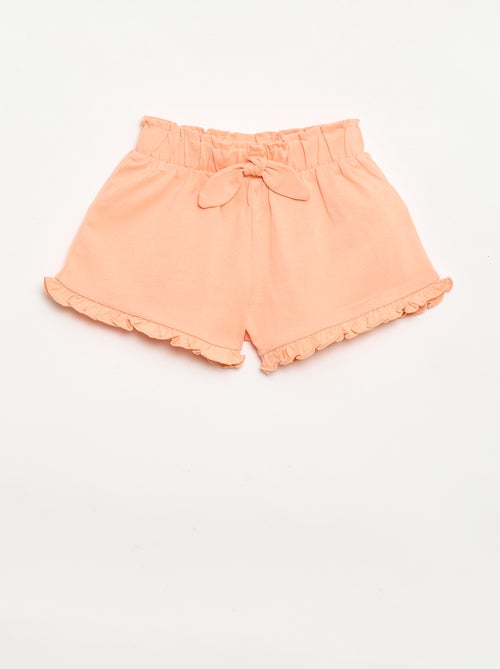 Set di 3 shorts tinta unita con volant - Kiabi