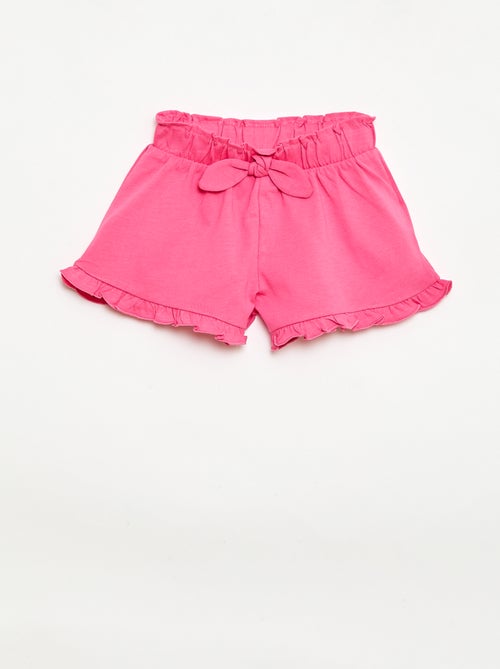 Set di 3 shorts tinta unita con volant - Kiabi