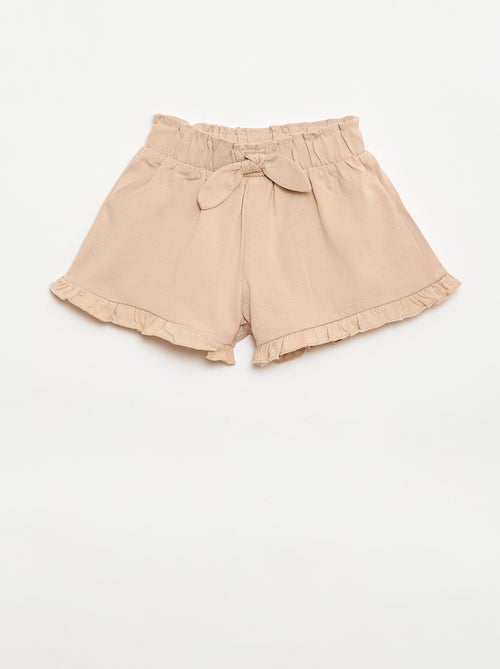 Set di 3 shorts tinta unita con volant - Kiabi