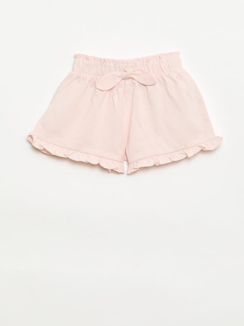 Set di 3 shorts tinta unita con volant - Kiabi