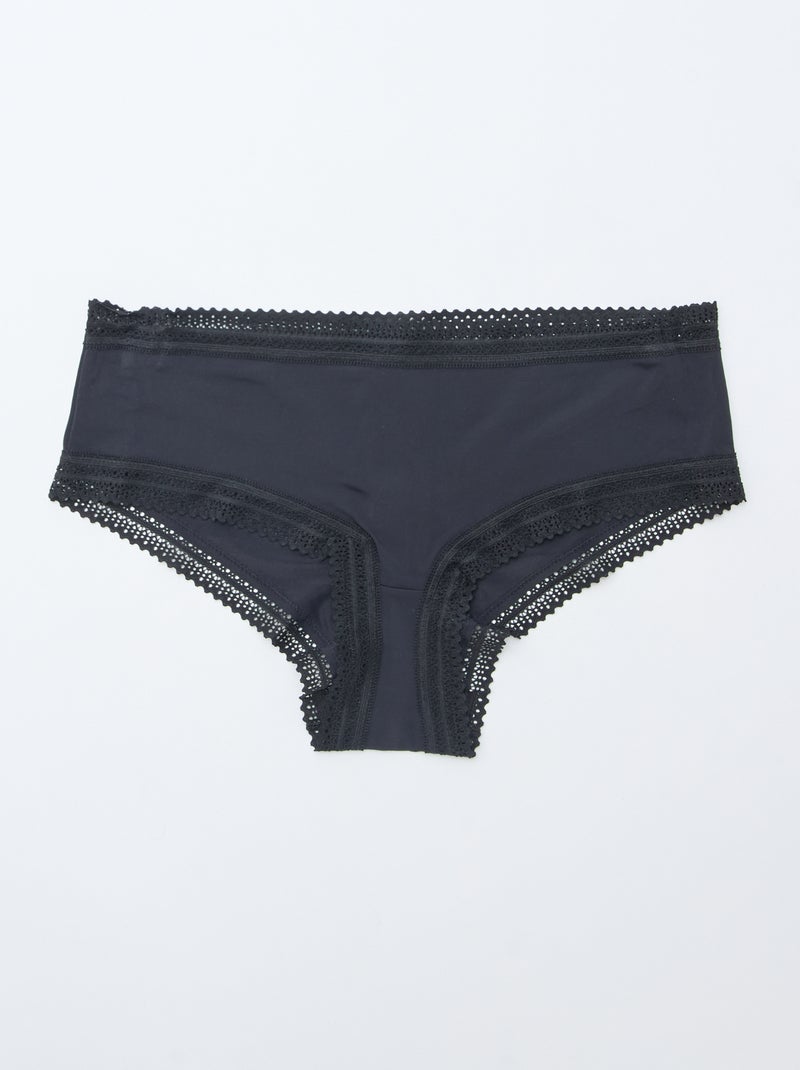 Set di 3 shorty in microfibra stampata Nero - Kiabi