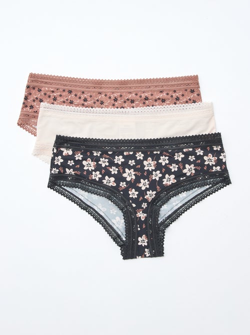 Set di 3 shorty in microfibra stampata - Kiabi