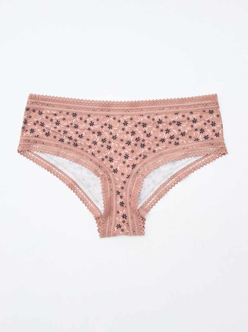 Set di 3 shorty in microfibra stampata Nero - Kiabi