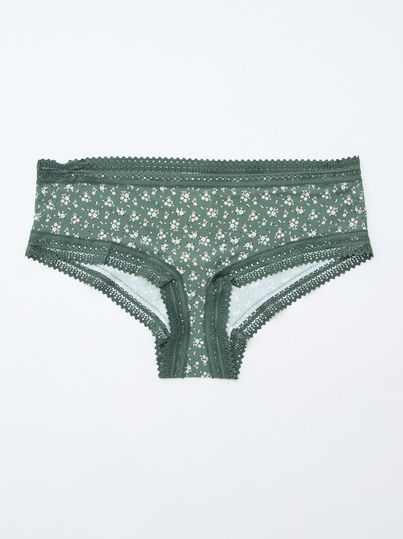 Set di 3 shorty in microfibra stampata Verde - Kiabi
