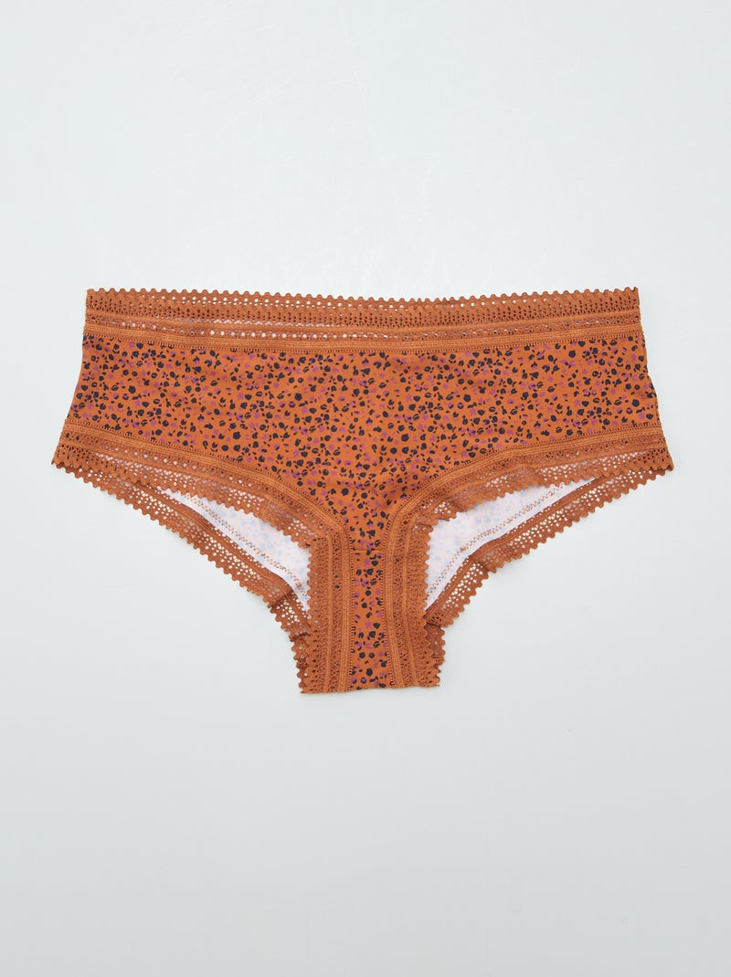 Set di 3 shorty in microfibra stampata VIOLA - Kiabi