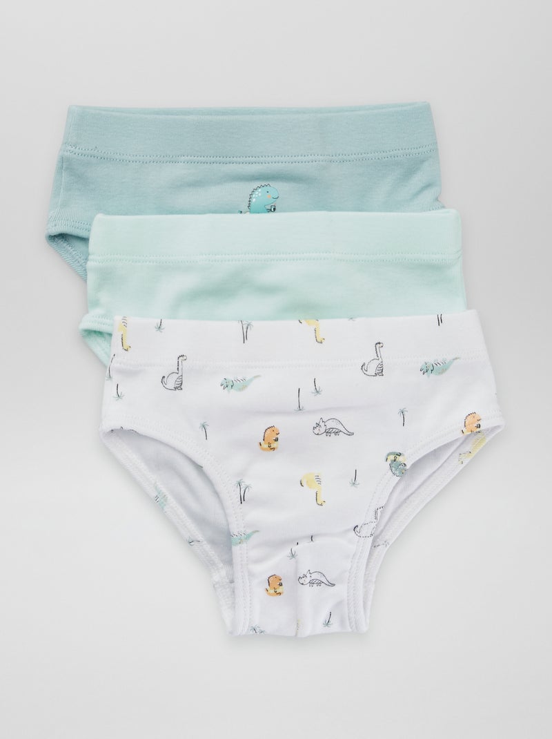 Set di 3 slip 'coccodrilli' BIANCO - Kiabi