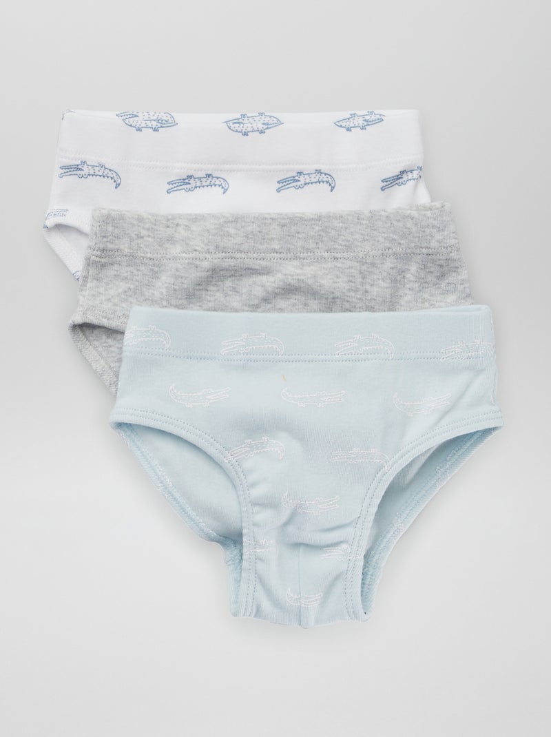 Set di 3 slip 'coccodrilli' BLU - Kiabi