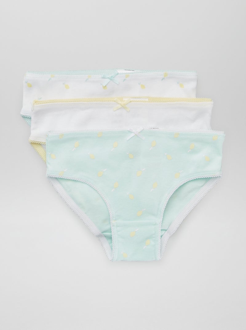 Set di 3 slip con stampa BIANCO - Kiabi