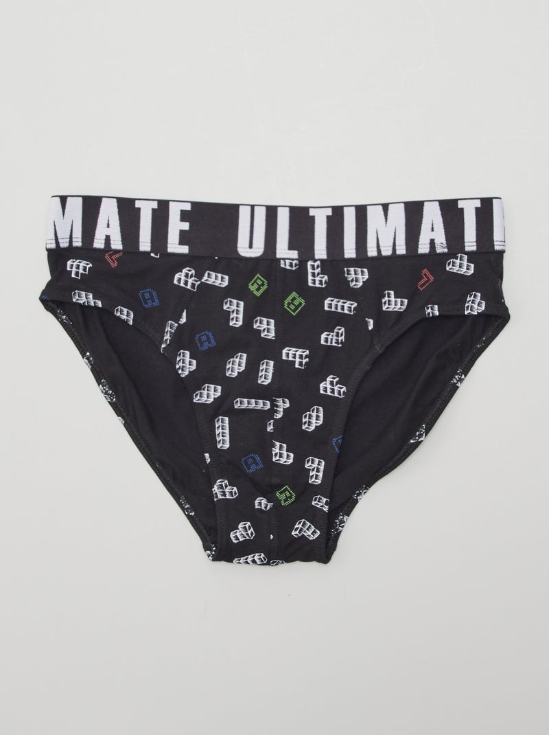 Set di 3 slip con stampa NERO - Kiabi