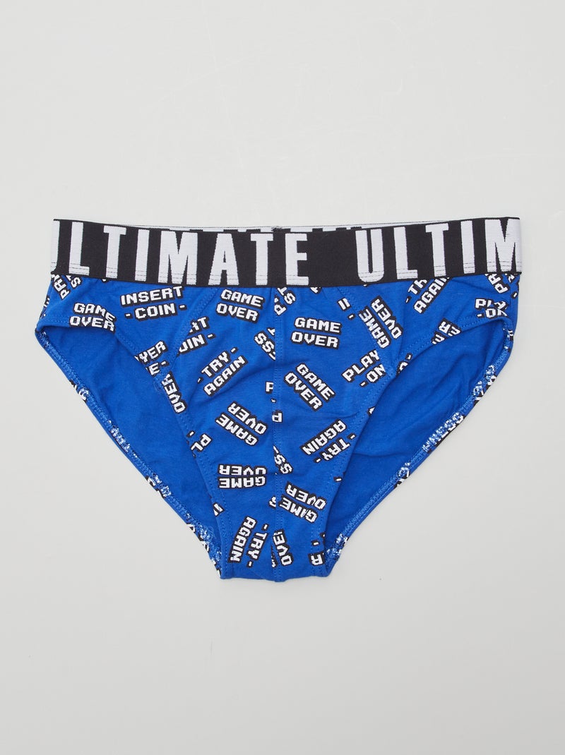 Set di 3 slip con stampa NERO - Kiabi