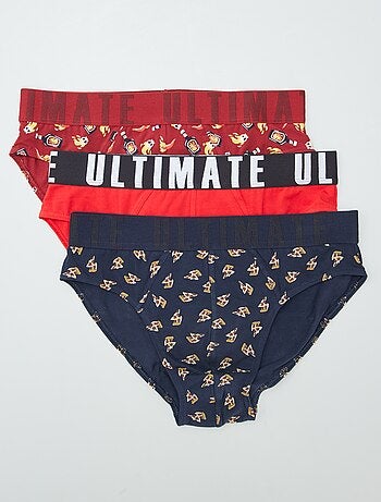 Set di 3 slip con stampa