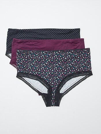 Set di 3 slip con stampa