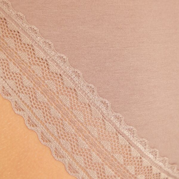 Set di 3 slip cotone pizzo Intimo dalla S alla XXL - ROSA - Kiabi - 9,00€