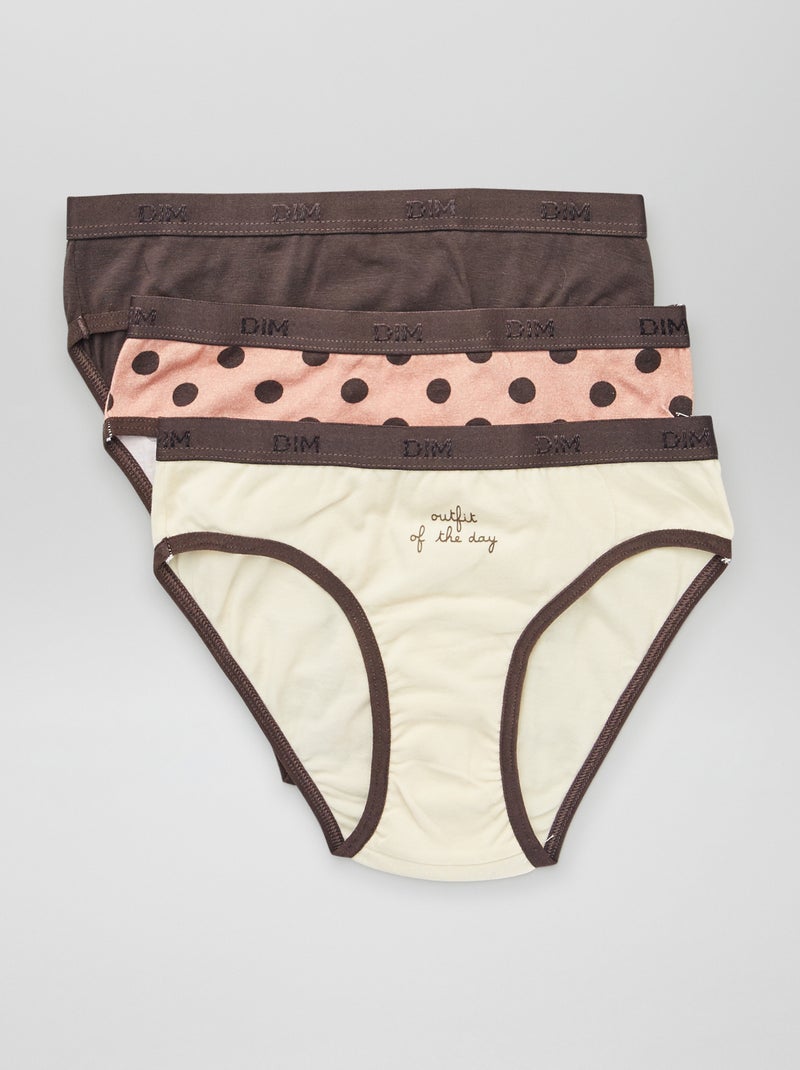 Set di 3 slip 'DIM' BEIGE - Kiabi