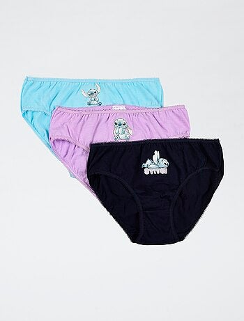 Set di 3 slip 'Disney' 'Stitch' in cotone