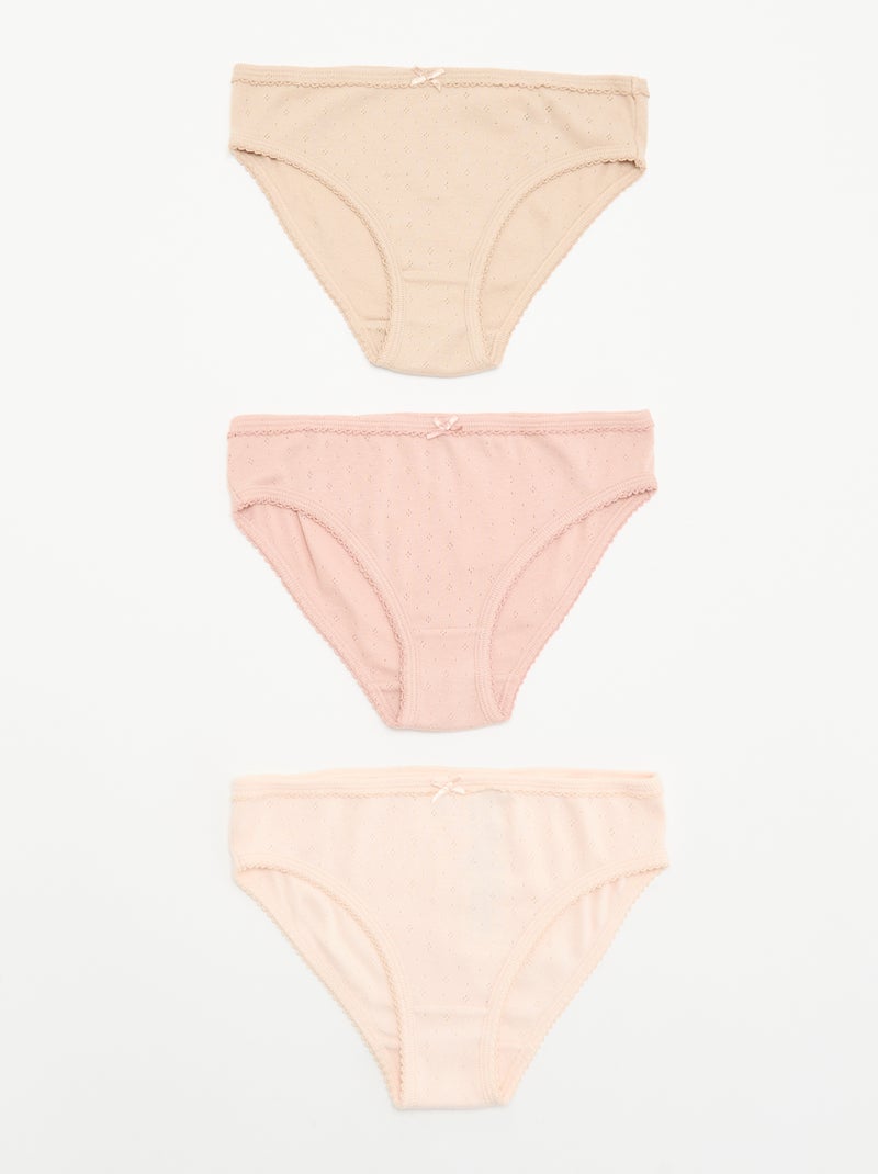 Set di 3 slip fantasia Beige - Kiabi