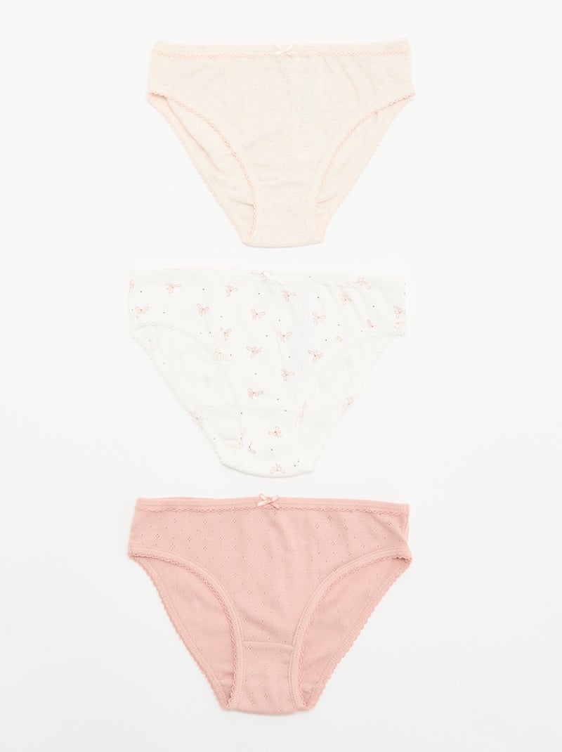 Set di 3 slip fantasia Bianco - Kiabi