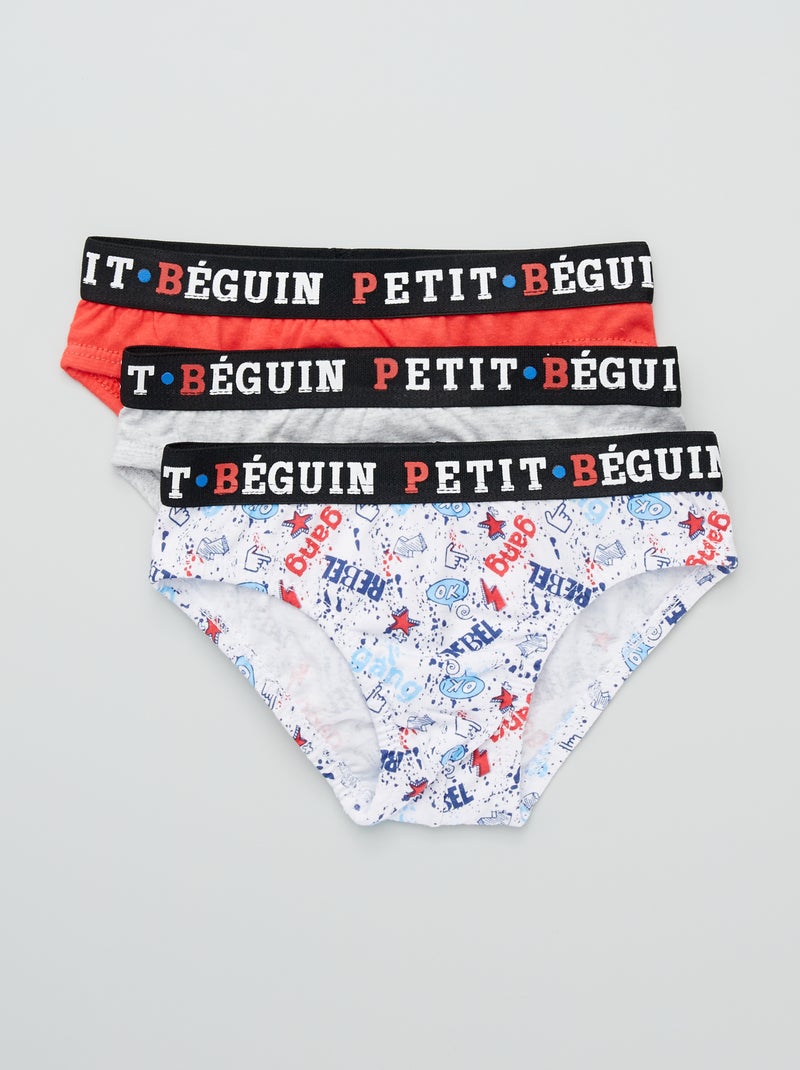 Set di 3 slip fantasia 'Petit Béguin' BEIGE - Kiabi