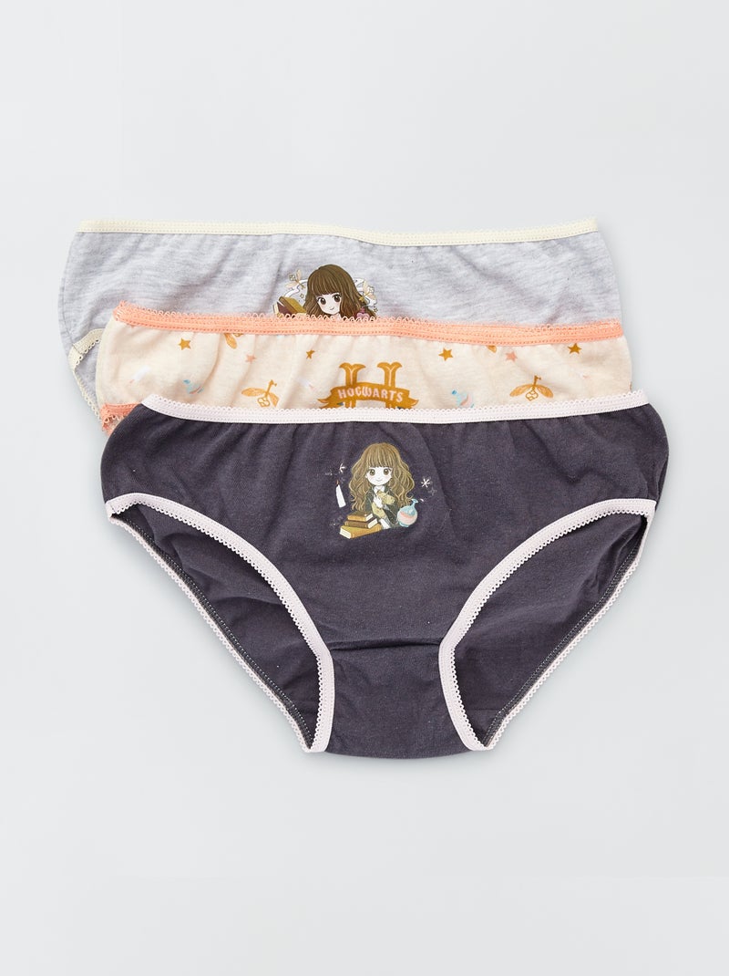 Set di 3 slip 'Harry Potter' grigio rosa - Kiabi
