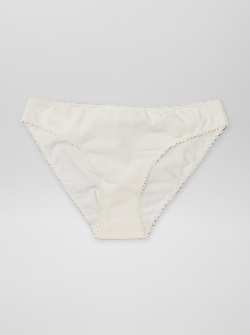 Set di 3 slip in cotone BEIGE - Kiabi