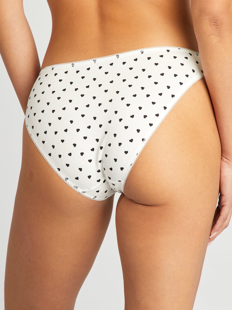 Set di 3 slip in cotone BIANCO - Kiabi