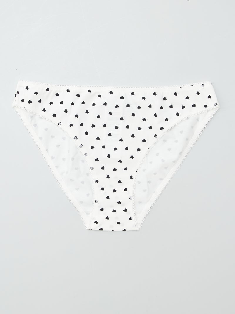 Set di 3 slip in cotone BIANCO - Kiabi