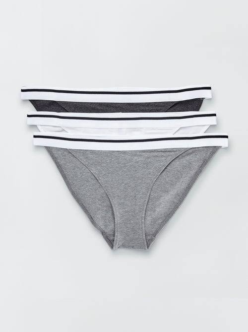 Set di 3 slip in cotone - Kiabi