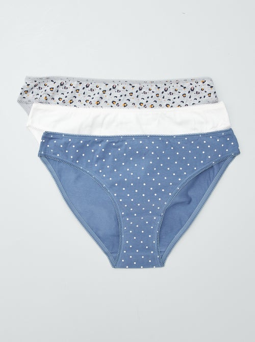 Set di 3 slip in cotone - Kiabi