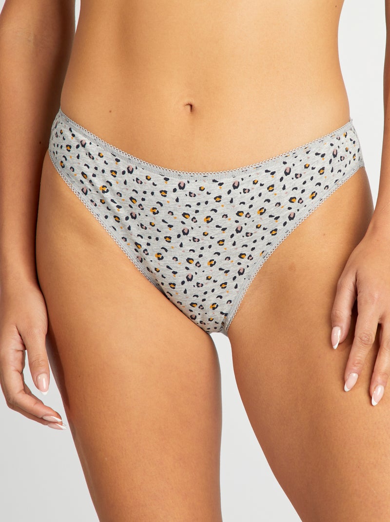 Set di 3 slip in cotone BLU - Kiabi