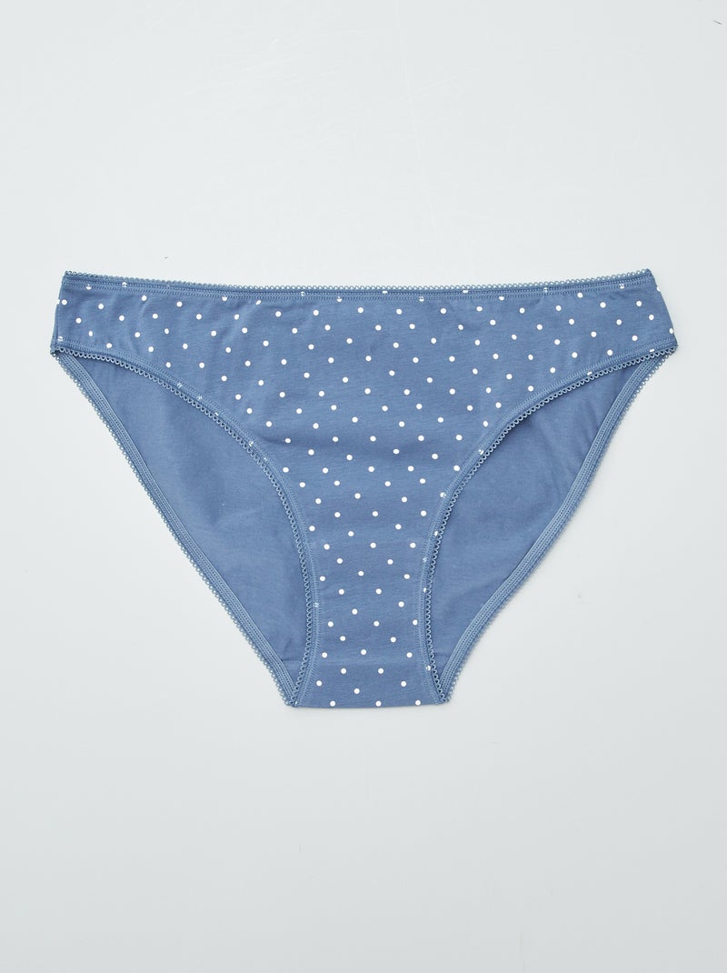 Set di 3 slip in cotone BLU - Kiabi