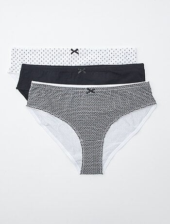 Set di 3 slip in cotone stretch