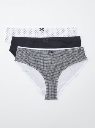 Set di 3 slip in cotone stretch
