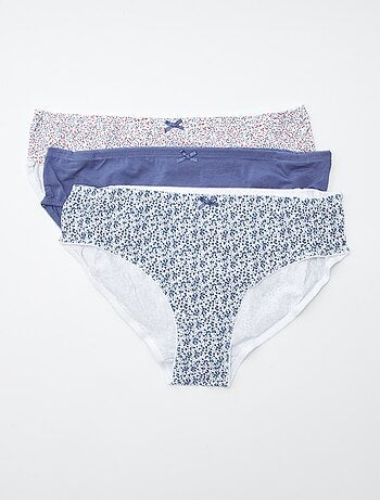 Set di 3 slip in cotone stretch