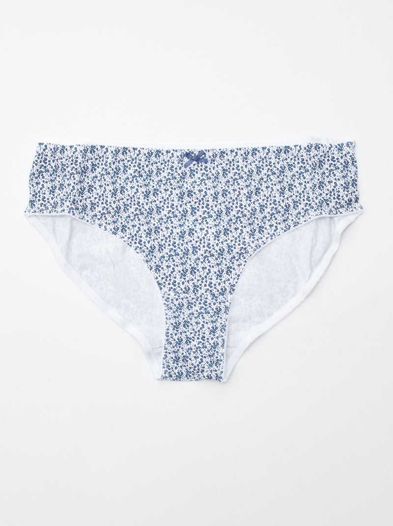 Set di 3 slip in cotone stretch BLU - Kiabi